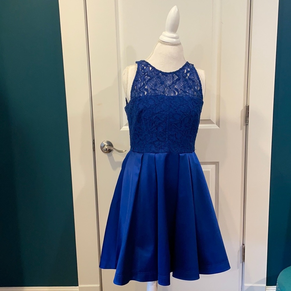 KAREN MILLEN Fit and Flare blue dress size 6